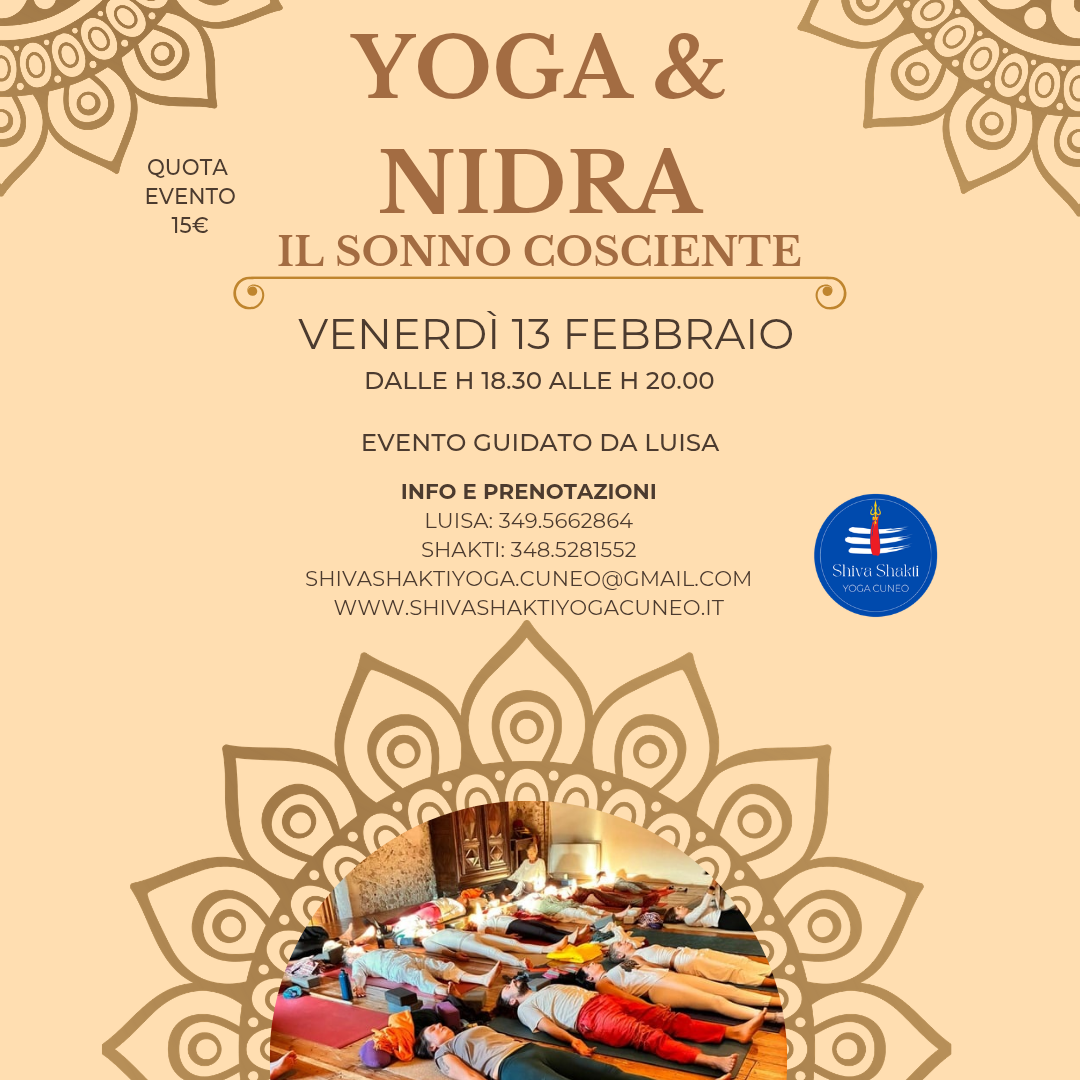 YOGA & NIDRA, IL SONNO COSCIENTE – Venerdì 13 Febbraio