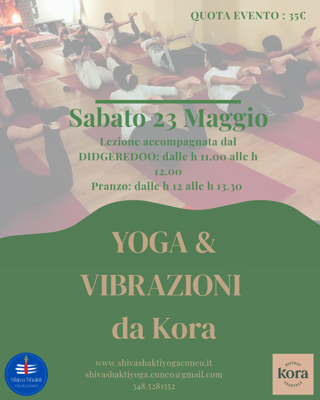 YOGA & VIBRAZIONI da Kora – Sabato 23 Maggio