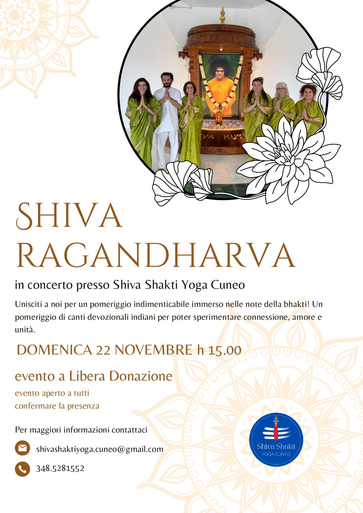 CONCERTO CON GLI SHIVA RAGANDHARVA – Domenica 22 Novembre